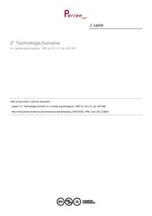 Technologie humaine - compte-rendu ; n°2 ; vol.55, pg 487-495