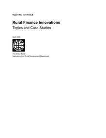 Rural finance innovations
