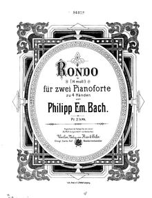 Partition complète, Sonata en B minor, B minor, Bach, Carl Philipp Emanuel