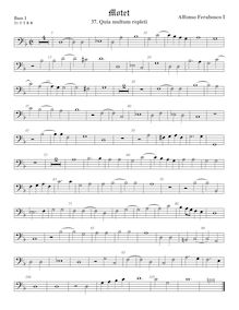 Partition viole de basse 1, Motets, Ferrabosco Sr., Alfonso par Alfonso Ferrabosco Sr.