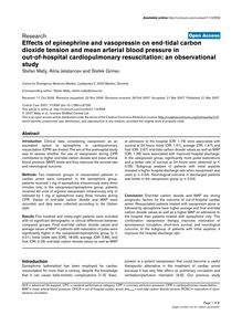 Effects of epinephrine and vasopressin on end-tidal carbon dioxide tension and mean arterial blood pressure in out-of-hospital cardiopulmonary resuscitation: an observational study