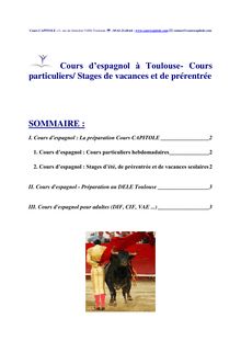 Cours d espagnol à Toulouse- Cours particuliers/ Stages de ...