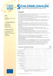 SCHLÜSSELZAHLEN. Bulletin zur europäischen Konjunktur und Synthesen 8-9/98