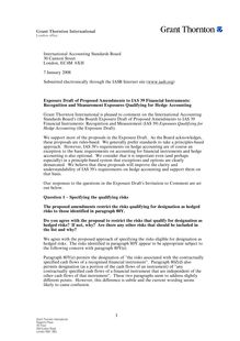 Comment letter IAS 39 Hedge Accounting Amendment Jan  2008