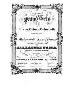 Partition violon, Piano Trio No.3, Op.23, G major, Fesca, Alexander