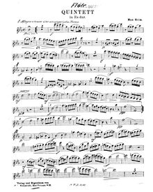 Partition flûte, Quintett Es-Dur, E♭ major, Heim, Max