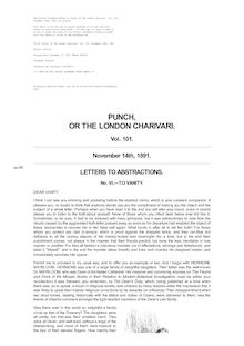 Punch, or the London Charivari, Volume 101, November 14, 1891