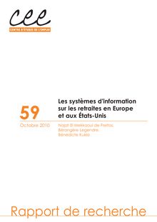 Les systèmes d information sur les retraites en Europe et aux Etats-Unis