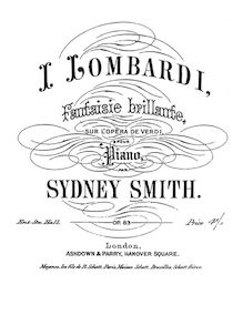 Partition complète, Fantaisie Brillante on  I Lombardi , Op.83, Smith, Sydney