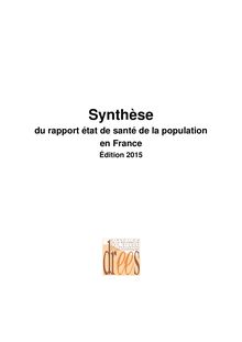 Synthèse du rapport état de santé de la population en France