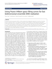 Using Peano–Hilbert space filling curves for fast bidimensional ensemble EMD realization