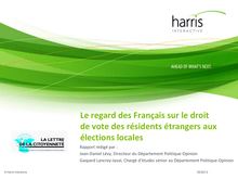 Harris Interactive : Le regard des Français sur le droit de vote des résidents étrangers aux élections locales