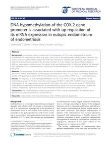 DNA hypomethylation of the COX-2 gene promoter is associated with up-regulation of its mRNA expression in eutopic endometrium of endometriosis
