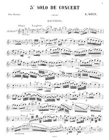 Partition complète et , partie, 3ème Solo de concert, F major