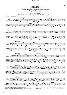 Partition basse (violoncelle) , partie, Deux airs variés pour le Violon avec accompagnement d un second violon et basse