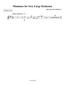 Partition Piccolo clarinette (en E♭), Miniature pour Very grand orchestre