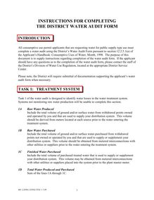 Water Audit Form