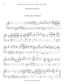 Partition , Trio à deux Dessus, Oeuvres complètes d orgue, Boyvin, Jacques