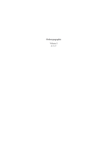 Télécharger - Orthotypographie - Volume I