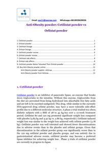 Anti-Obesity Powder: Cetilistat Powder vs Orlistat Powder - AAS