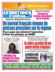 Le Quotidien d’Abidjan n°4059 - du mercredi 17 novembre 2021