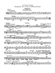 Partition timbales/Tam-Tam/Bells, Symphony No.3, Le Divin Poème (The Divine Poem)