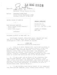 Plainte confidentielle du FBI contre Ross William Ulbircht (alias Dread Pirate Robert) et Silk Road