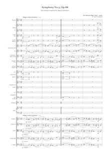 Partition Passages completed en partition compléte by pour compositeur, Symphony No.3 en C Minor, Op.88 (Unfinished)