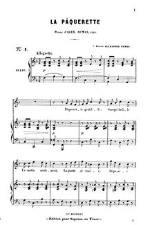 Partition complète (F major), La pâquerette, Gounod, Charles