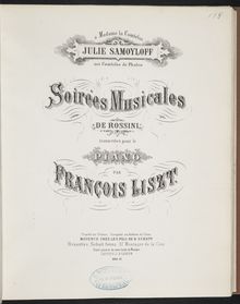 Partition Soirées musicales de Rossini (S.424/9-12), Collection of Liszt editions, Volume 5