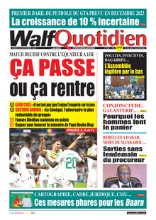 Walf Quotidien N° 9202 - Du mardi 29 novembre 2022