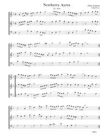 Partition , Aire - partition complète, Newberry Aires pour 3 violes de gambe par John Jenkins