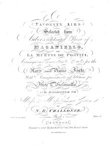 Partition complète, La muette de Portici / Masaniello, Opéra en cinq actes par Daniel François Esprit Auber
