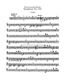 Partition timbales, Symphony No.101 en D major “pour Clock”, Sinfonia No.101 “Die Uhr”