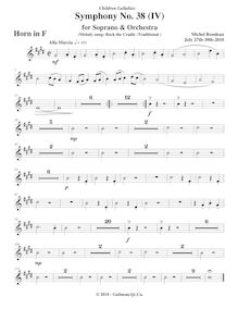 Partition cor, Symphony No.38  Children s Lullabies , E major, Rondeau, Michel par Michel Rondeau