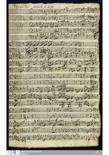 Partition complète, Concertino pour 2 flûtes et 2 cornes en D major, MWV 8.14