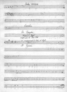 Partition violon 1, Démophon, Vogel, Johann Christoph