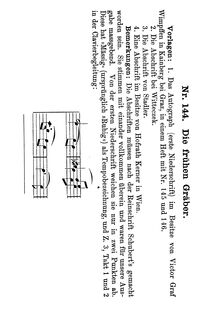 Partition Bars 10-11 of piano accompagnement, as found en pour earliest manuscript, Die frühen Gräber, D.290