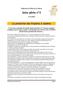 Bulletin Infos pêche Mars 2010 - Infos pêche n°3