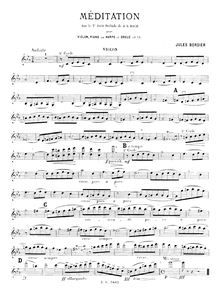 Partition de violon, Méditation sur le 7ème petit prelude de J.S. Bach