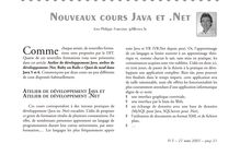 Nouveaux cours Java et .Net 