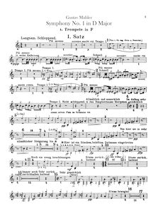 Partition trompette 1 (F), 2 (F), 3 (B♭, F), 4 (F), 5 (reinforcement) (F), Symphony No.1