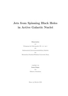 Jets from spinning black holes in active galactic nuclei [Elektronische Ressource] / vorgelegt von Ioana Duţan
