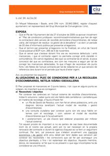 EXPOSA AL·LEGACIONS AL PLEC DE CONDICIONS PER A LA ...