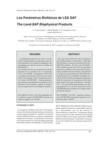 Los Parámetros Biofísicos de LSA SAF (The Land-SAF Biophysical Products)
