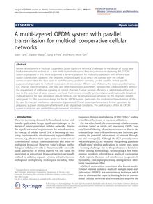 A multi-layered OFDM system with parallel transmission for multicell cooperative cellular networks