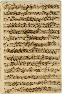 Partition flûte, Quadri a violon, Flauto traverso, viole de gambe di gambe o violoncelle et Fondamento
