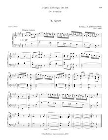 Partition 7, Verset (A major), L’Office Catholique, Op.148, Lefébure-Wély, Louis James Alfred