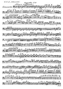 Partition basson 1, 2, Concertos pour vents, Opp.83-90, F major par Georg Abraham Schneider