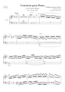 Partition Piano, Piano Concerto No.15, B♭ major, Mozart, Wolfgang Amadeus